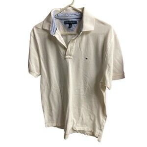 Tommy Hilfiger Men's M Bright White Classic Fit Coupe Classique Polo Shirt